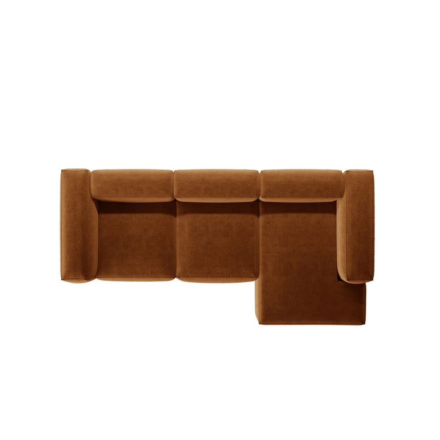 Bergamo 3-Sitzer Ecksofa, Rechte Seite, aus Strukturierter Stoff in Ziegelstein (Liberty 9), 304x152x70 cm von Cosmopolitan Design – Bild 6