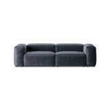 Bergamo 3-Sitzer Sofa aus Cord in Gedämpftes Blau (Perla 45), 264x108x70 cm von Cosmopolitan Design – Bild 1