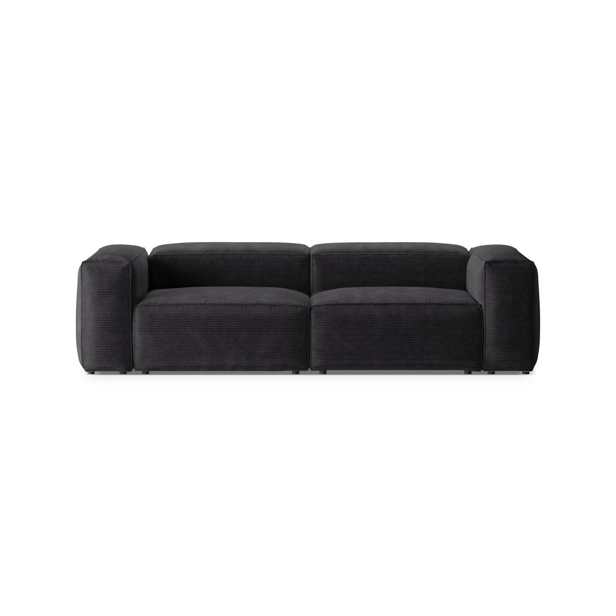 Bergamo 3-Sitzer Sofa aus Cord in Grau (Perla 35), 264x108x70 cm von Cosmopolitan Design – Bild 1