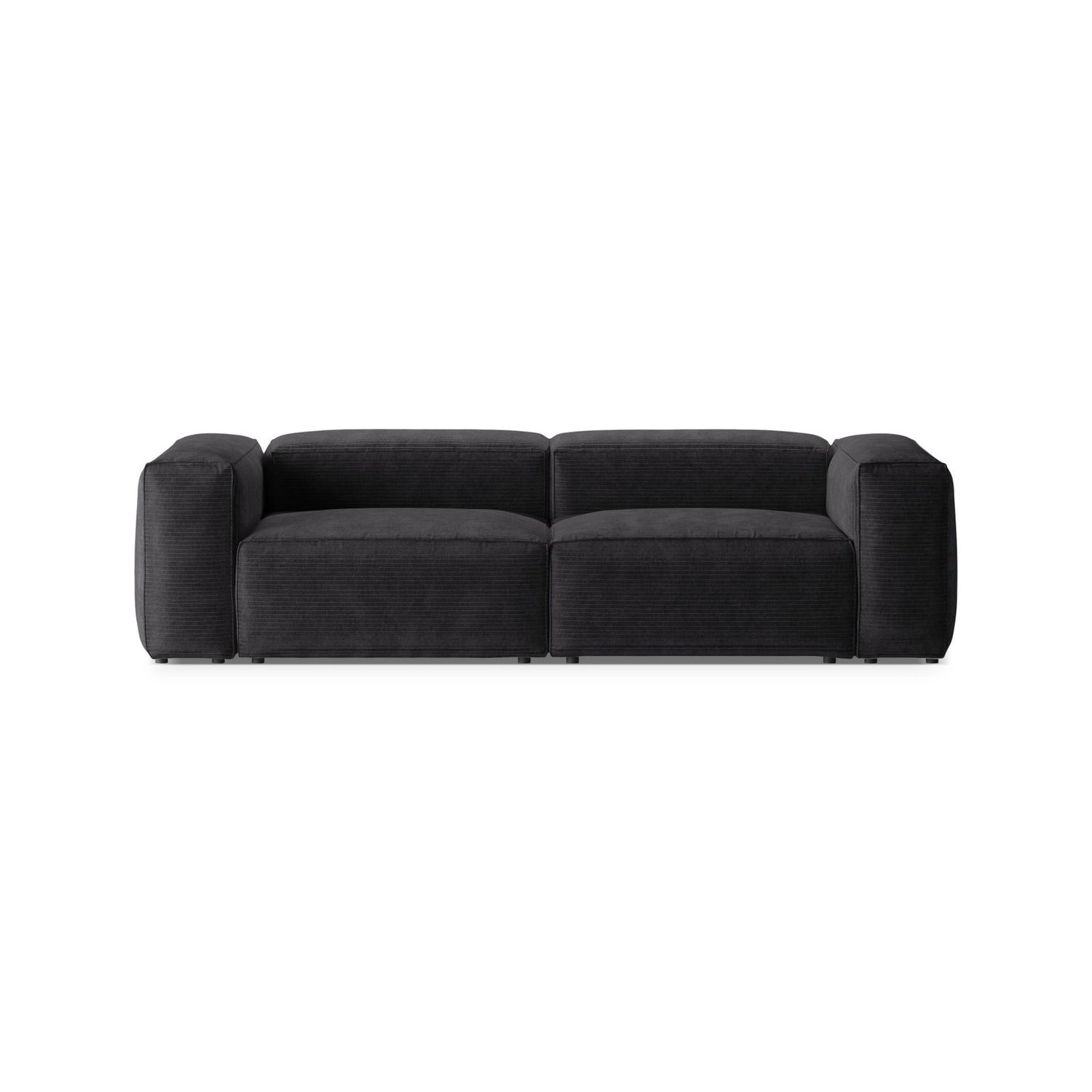 Bergamo 3-Sitzer Sofa aus Cord in Grau (Perla 35), 264x108x70 cm von Cosmopolitan Design – Bild 1