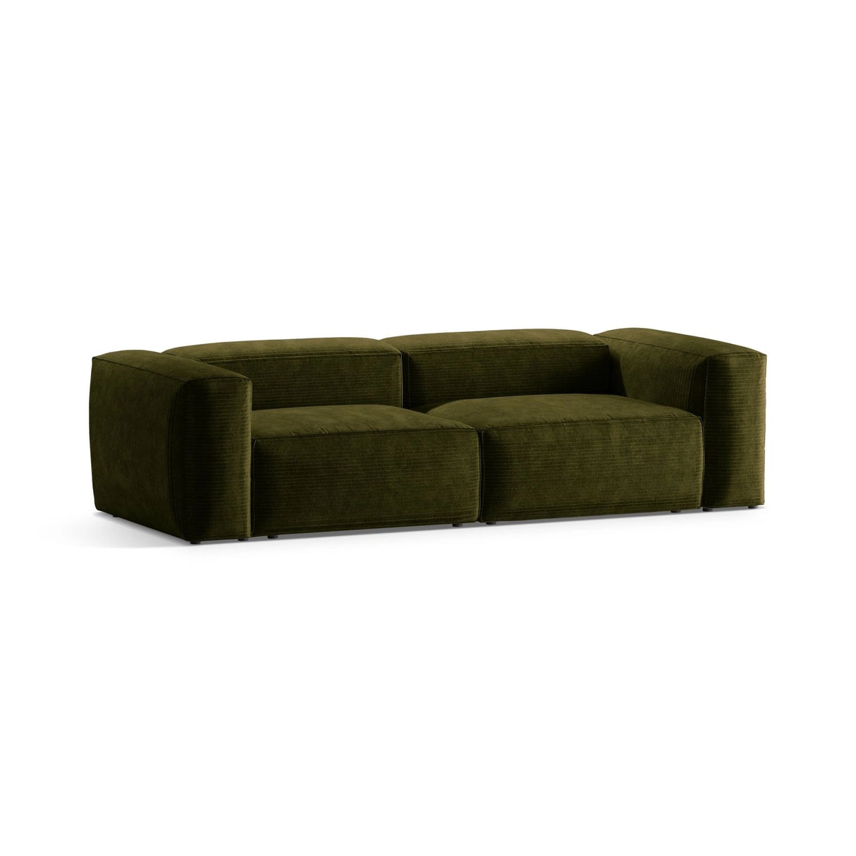 Bergamo 3-Sitzer Sofa aus Cord in Grün (Perla 60), 264x108x70 cm von Cosmopolitan Design – Bild 4