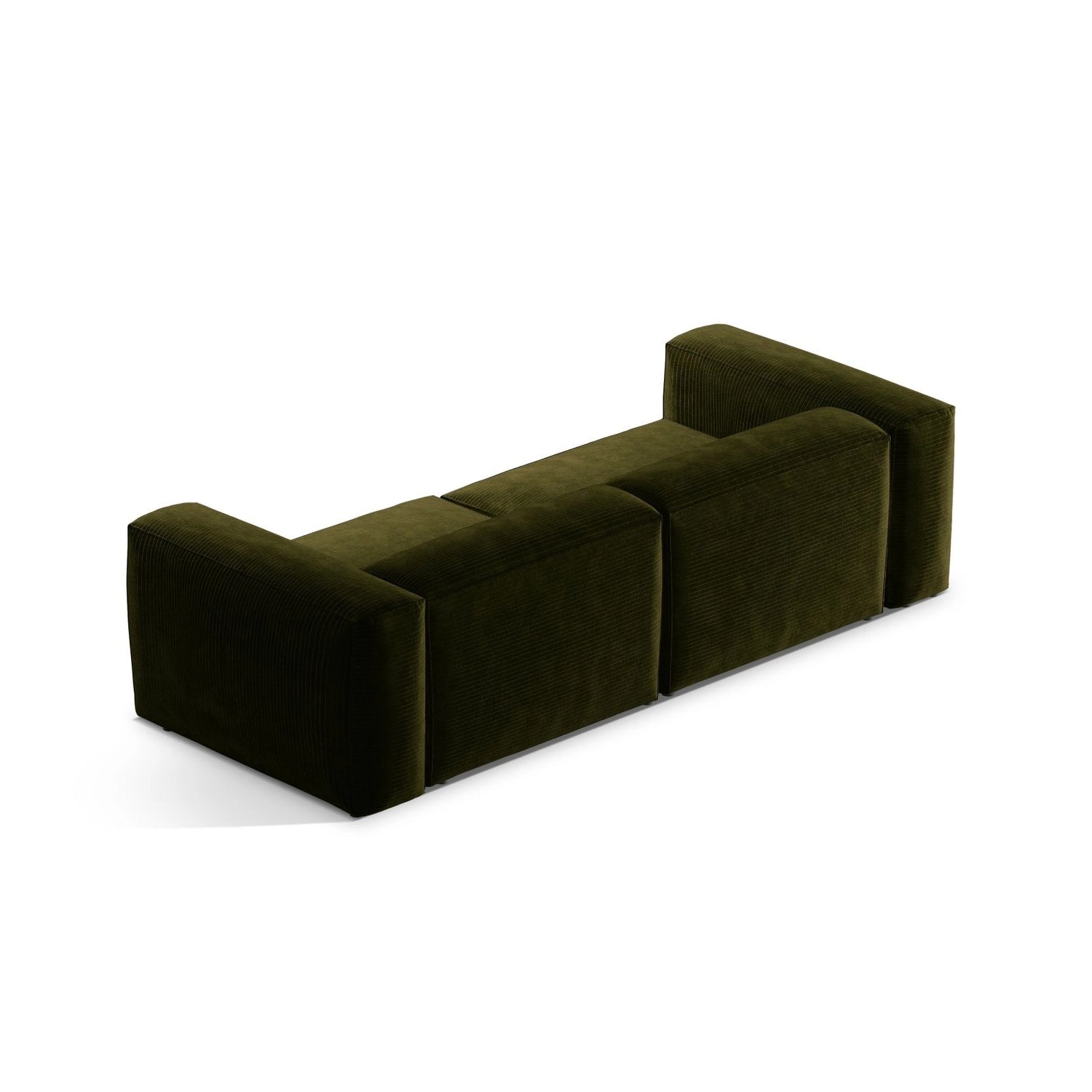 Bergamo 3-Sitzer Sofa aus Cord in Grün (Perla 60), 264x108x70 cm von Cosmopolitan Design – Bild 5