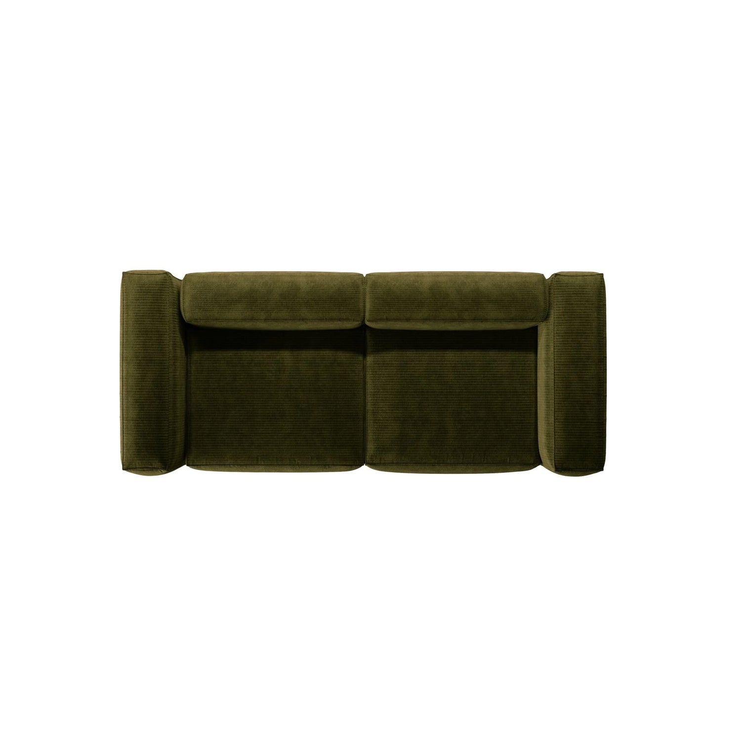 Bergamo 3-Sitzer Sofa aus Cord in Grün (Perla 60), 264x108x70 cm von Cosmopolitan Design – Bild 6
