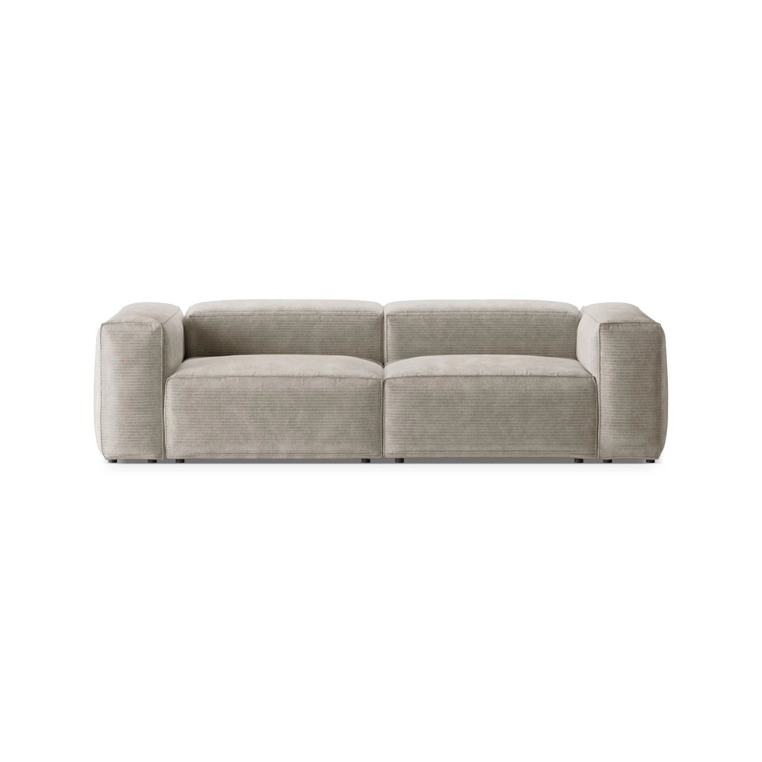 Bergamo 3-Sitzer Sofa aus Cord oder Strukturstoff, 264x108x70 cm von Cosmopolitan Design – Bild 1