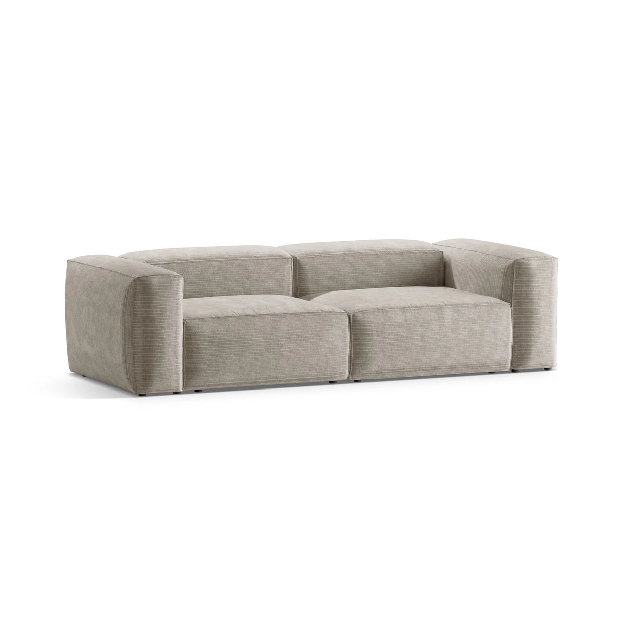 Bergamo 3-Sitzer Sofa aus Cord oder Strukturstoff, 264x108x70 cm von Cosmopolitan Design – Bild 4
