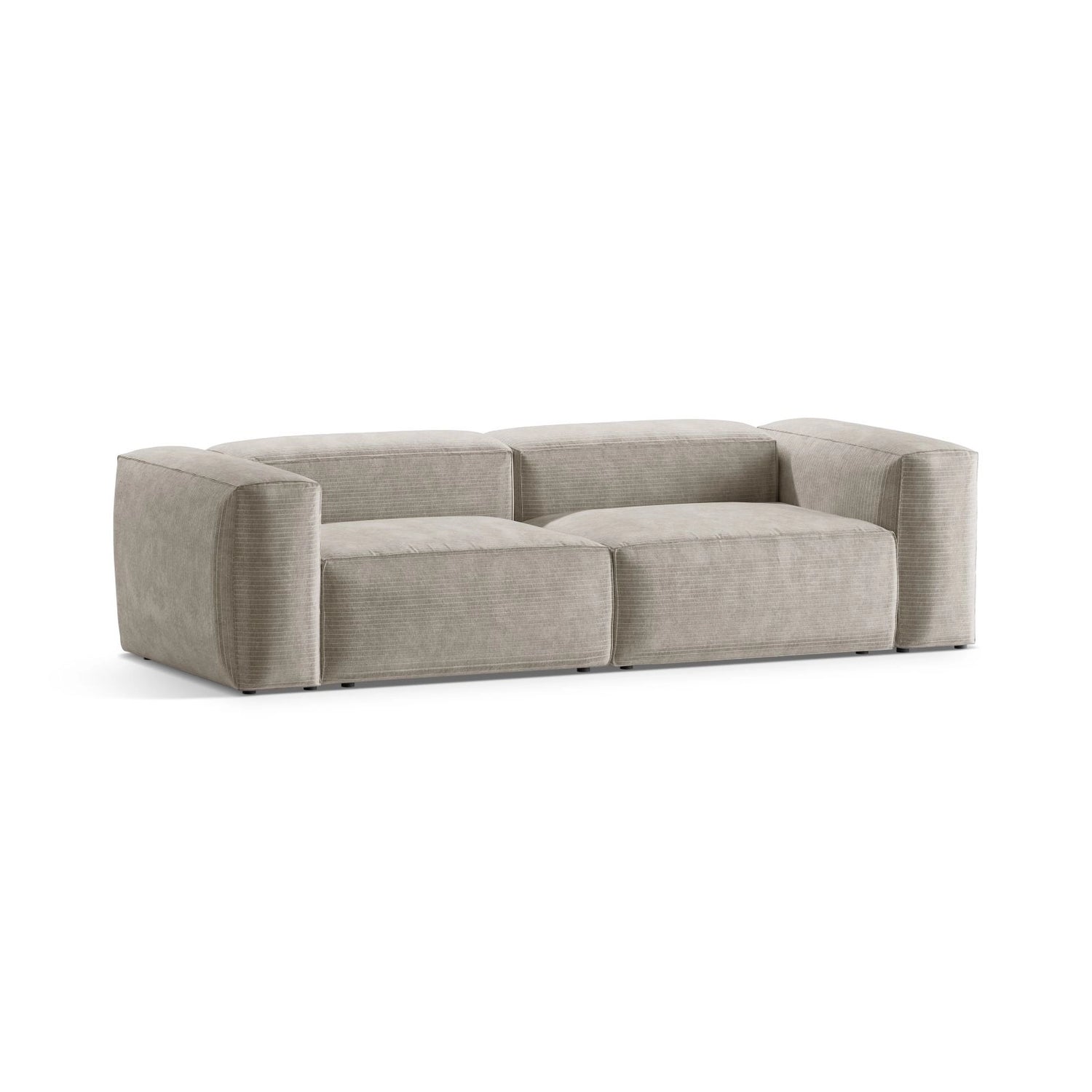 Bergamo 3-Sitzer Sofa aus Cord oder Strukturstoff, 264x108x70 cm von Cosmopolitan Design – Bild 4