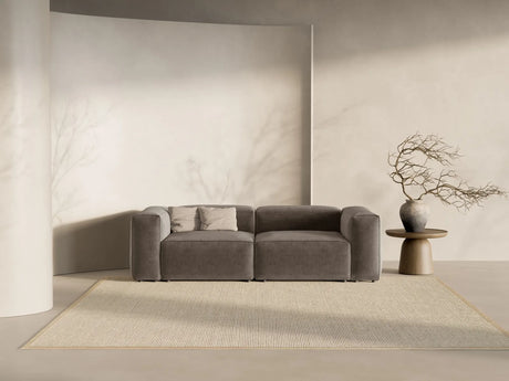 Bergamo 3-Sitzer Sofa aus Strukturierter Stoff in Cappuccino (Liberty 5), 264x108x70 cm von Cosmopolitan Design – Bild 2