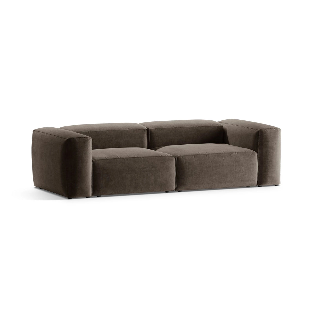 Bergamo 3-Sitzer Sofa aus Strukturierter Stoff in Cappuccino (Liberty 5), 264x108x70 cm von Cosmopolitan Design – Bild 4