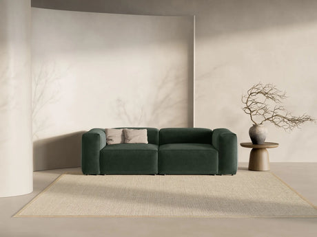 Bergamo 3-Sitzer Sofa aus Strukturierter Stoff in Moosgrün (Liberty 12), 264x108x70 cm von Cosmopolitan Design – Bild 2