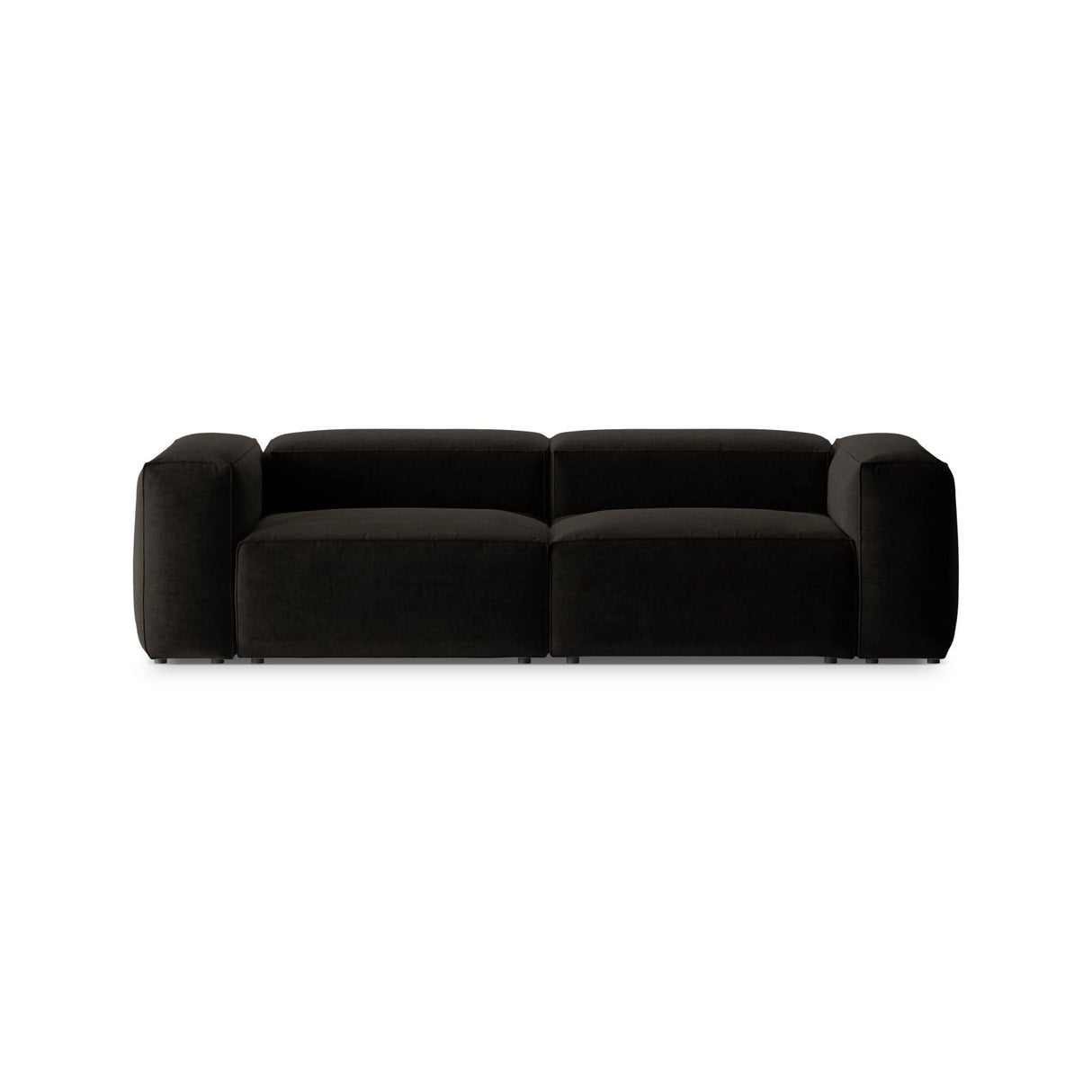 Bergamo 3-Sitzer Sofa aus Strukturierter Stoff in Schwarz (Liberty 22), 264x108x70 cm von Cosmopolitan Design – Bild 1