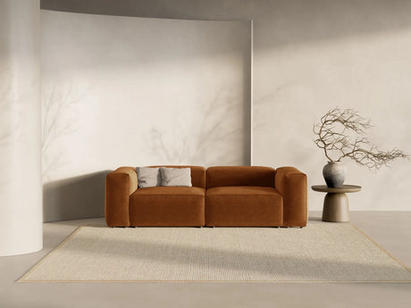 Bergamo 3-Sitzer Sofa aus Strukturierter Stoff in Ziegelstein (Liberty 9), 264x108x70 cm von Cosmopolitan Design – Bild 2