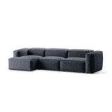 Bergamo 4-Sitzer Ecksofa, Linke Seite, aus Cord in Gedämpftes Blau (Perla 45), 344x152x70 cm von Cosmopolitan Design – Bild 4