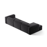 Bergamo 4-Sitzer Ecksofa, Linke Seite, aus Cord in Grau (Perla 35), 344x152x70 cm von Cosmopolitan Design – Bild 5