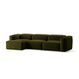 Bergamo 4-Sitzer Ecksofa, Linke Seite, aus Cord in Grün (Perla 60), 344x152x70 cm von Cosmopolitan Design – Bild 4