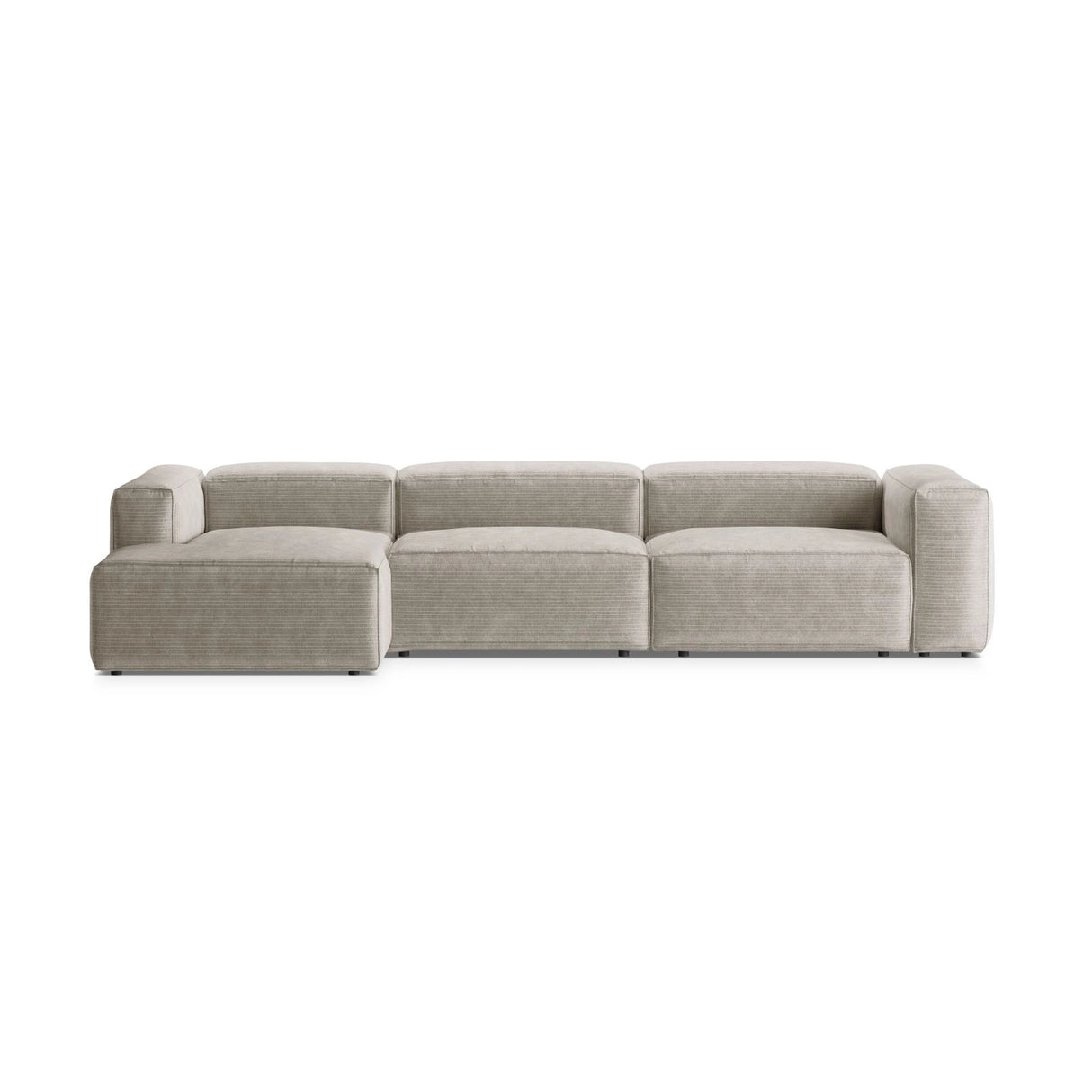 Bergamo 4-Sitzer Ecksofa, Linke Seite, aus Cord oder Strukturstoff, 344x152x70 cm von Cosmopolitan Design – Bild 1