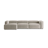 Bergamo 4-Sitzer Ecksofa, Linke Seite, aus Cord oder Strukturstoff, 344x152x70 cm von Cosmopolitan Design – Bild 1