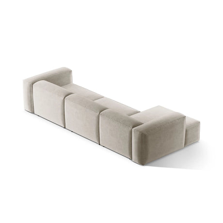 Bergamo 4-Sitzer Ecksofa, Linke Seite, aus Strukturierter Stoff in Beige (Liberty 2), 344x152x70 cm von Cosmopolitan Design – Bild 5