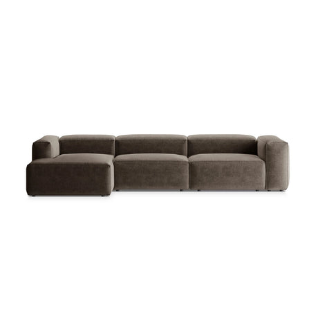 Bergamo 4-Sitzer Ecksofa, Linke Seite, aus Strukturierter Stoff in Cappuccino (Liberty 5), 344x152x70 cm von Cosmopolitan Design – Bild 1
