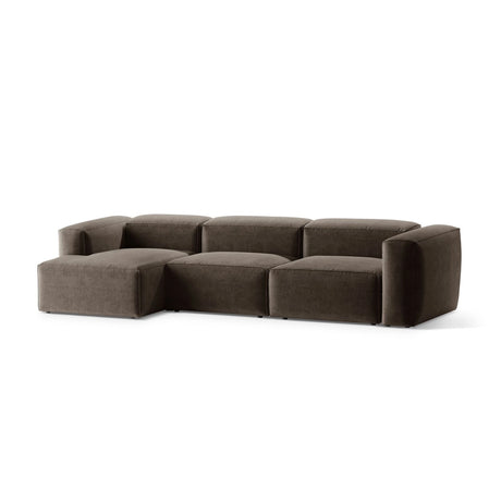 Bergamo 4-Sitzer Ecksofa, Linke Seite, aus Strukturierter Stoff in Cappuccino (Liberty 5), 344x152x70 cm von Cosmopolitan Design – Bild 4