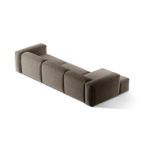 Bergamo 4-Sitzer Ecksofa, Linke Seite, aus Strukturierter Stoff in Cappuccino (Liberty 5), 344x152x70 cm von Cosmopolitan Design – Bild 5