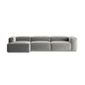 Bergamo 4-Sitzer Ecksofa, Linke Seite, aus Strukturierter Stoff in Hellgrau (Liberty 18), 344x152x70 cm von Cosmopolitan Design – Bild 1