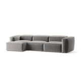 Bergamo 4-Sitzer Ecksofa, Linke Seite, aus Strukturierter Stoff in Hellgrau (Liberty 18), 344x152x70 cm von Cosmopolitan Design – Bild 4