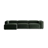 Bergamo 4-Sitzer Ecksofa, Linke Seite, aus Strukturierter Stoff in Moosgrün (Liberty 12), 344x152x70 cm von Cosmopolitan Design – Bild 1