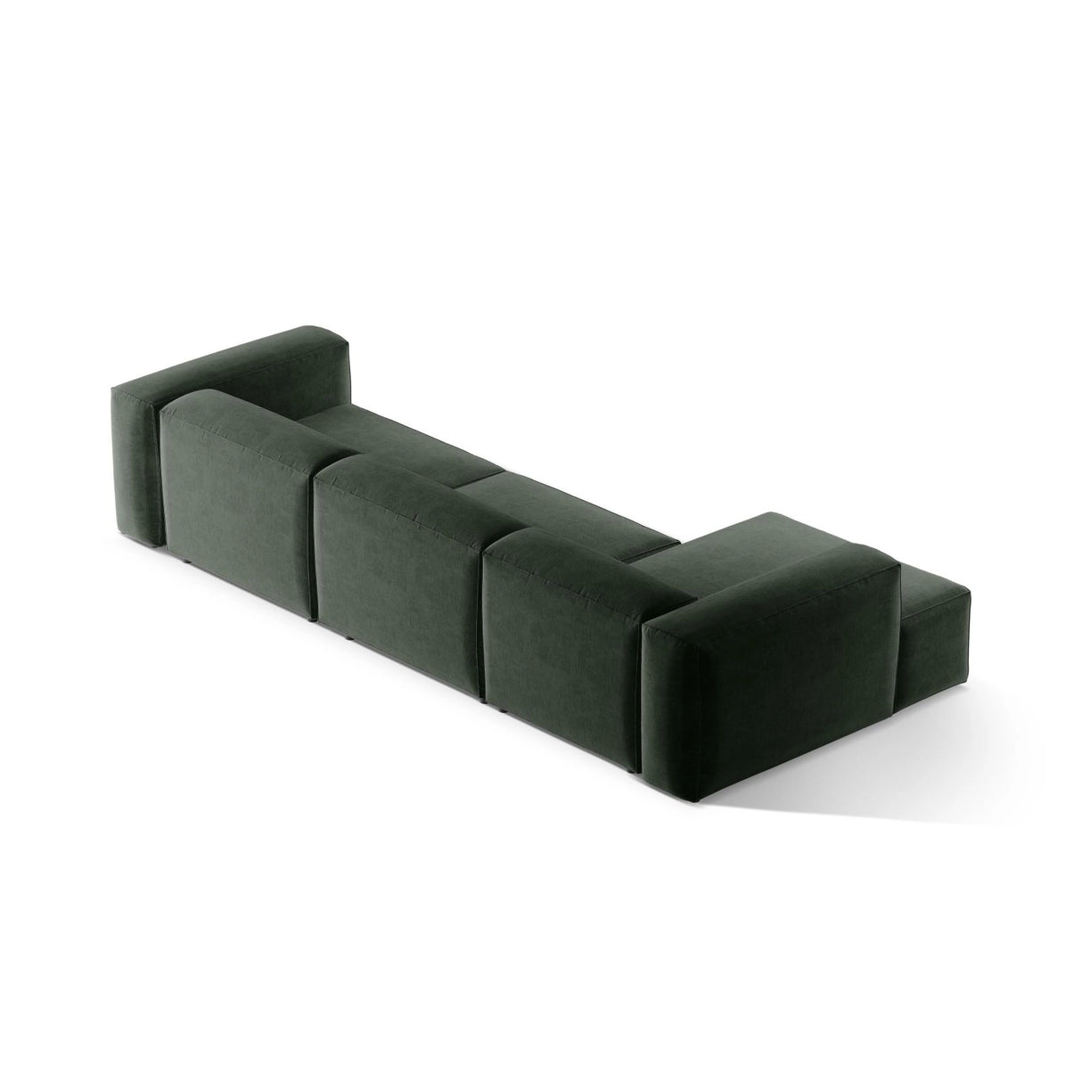 Bergamo 4-Sitzer Ecksofa, Linke Seite, aus Strukturierter Stoff in Moosgrün (Liberty 12), 344x152x70 cm von Cosmopolitan Design – Bild 5