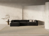 Bergamo 4-Sitzer Ecksofa, Linke Seite, aus Strukturierter Stoff in Schwarz (Liberty 22), 344x152x70 cm von Cosmopolitan Design – Bild 2