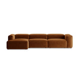 Bergamo 4-Sitzer Ecksofa, Linke Seite, aus Strukturierter Stoff in Ziegelstein (Liberty 9), 344x152x70 cm von Cosmopolitan Design – Bild 1