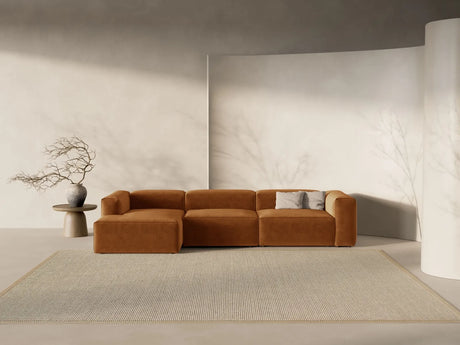 Bergamo 4-Sitzer Ecksofa, Linke Seite, aus Strukturierter Stoff in Ziegelstein (Liberty 9), 344x152x70 cm von Cosmopolitan Design – Bild 2