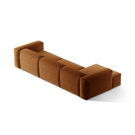 Bergamo 4-Sitzer Ecksofa, Linke Seite, aus Strukturierter Stoff in Ziegelstein (Liberty 9), 344x152x70 cm von Cosmopolitan Design – Bild 5