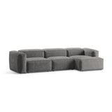 Bergamo 4-Sitzer Ecksofa, Rechte Seite, aus Cord in Hellgrau (Perla 30), 344x152x70 cm von Cosmopolitan Design – Bild 4
