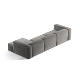 Bergamo 4-Sitzer Ecksofa, Rechte Seite, aus Cord in Hellgrau (Perla 30), 344x152x70 cm von Cosmopolitan Design – Bild 5