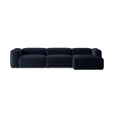 Bergamo 4-Sitzer Ecksofa, Rechte Seite, aus Cord in Marineblau (Perla 40), 344x152x70 cm von Cosmopolitan Design – Bild 1
