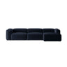 Bergamo 4-Sitzer Ecksofa, Rechte Seite, aus Cord in Marineblau (Perla 40), 344x152x70 cm von Cosmopolitan Design – Bild 1