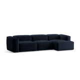Bergamo 4-Sitzer Ecksofa, Rechte Seite, aus Cord in Marineblau (Perla 40), 344x152x70 cm von Cosmopolitan Design – Bild 4