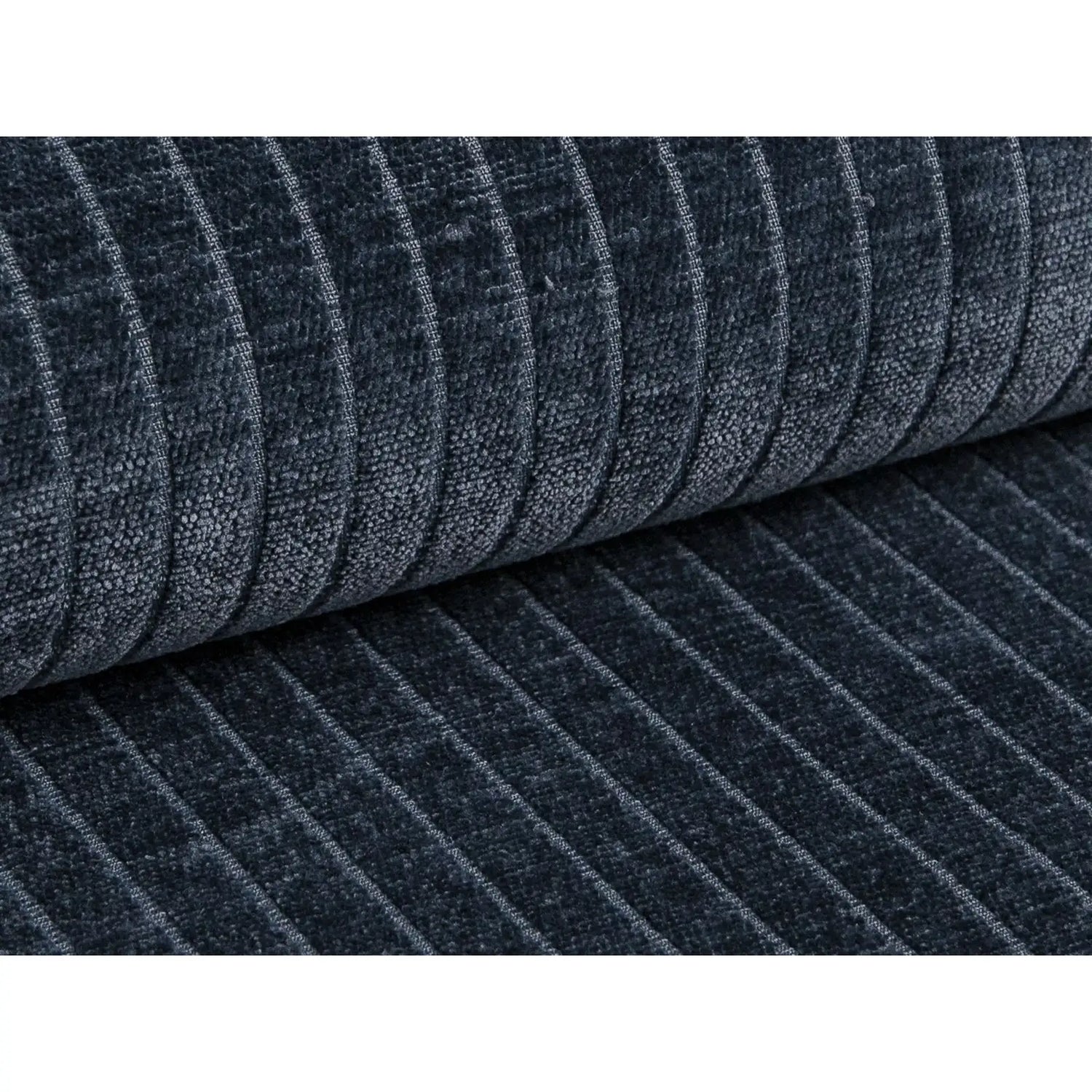 Bergamo 4-Sitzer Ecksofa, Rechte Seite, aus Cord in Marineblau (Perla 40), 344x152x70 cm von Cosmopolitan Design – Bild 7