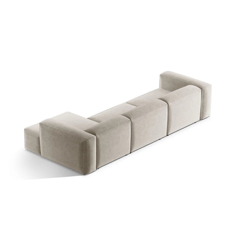 Bergamo 4-Sitzer Ecksofa, Rechte Seite, aus Strukturierter Stoff in Beige (Liberty 2), 344x152x70 cm von Cosmopolitan Design – Bild 5