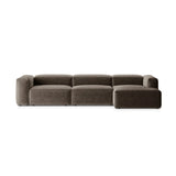 Bergamo 4-Sitzer Ecksofa, Rechte Seite, aus Strukturierter Stoff in Cappuccino (Liberty 5), 344x152x70 cm von Cosmopolitan Design – Bild 1