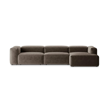 Bergamo 4-Sitzer Ecksofa, Rechte Seite, aus Strukturierter Stoff in Cappuccino (Liberty 5), 344x152x70 cm von Cosmopolitan Design – Bild 1