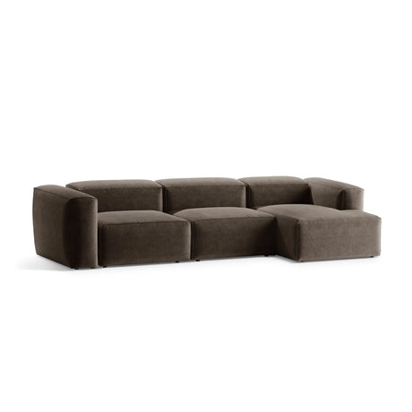 Bergamo 4-Sitzer Ecksofa, Rechte Seite, aus Strukturierter Stoff in Cappuccino (Liberty 5), 344x152x70 cm von Cosmopolitan Design – Bild 4