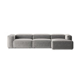 Bergamo 4-Sitzer Ecksofa, Rechte Seite, aus Strukturierter Stoff in Hellgrau (Liberty 18), 344x152x70 cm von Cosmopolitan Design – Bild 1