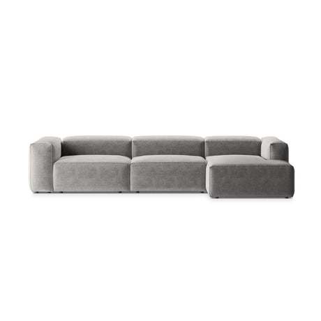 Bergamo 4-Sitzer Ecksofa, Rechte Seite, aus Strukturierter Stoff in Hellgrau (Liberty 18), 344x152x70 cm von Cosmopolitan Design – Bild 1