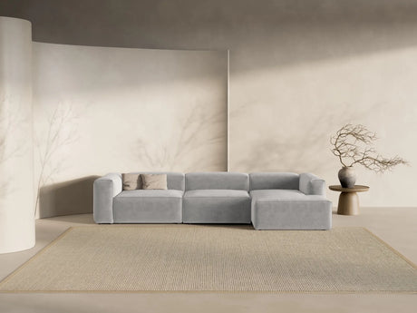 Bergamo 4-Sitzer Ecksofa, Rechte Seite, aus Strukturierter Stoff in Hellgrau (Liberty 18), 344x152x70 cm von Cosmopolitan Design – Bild 2