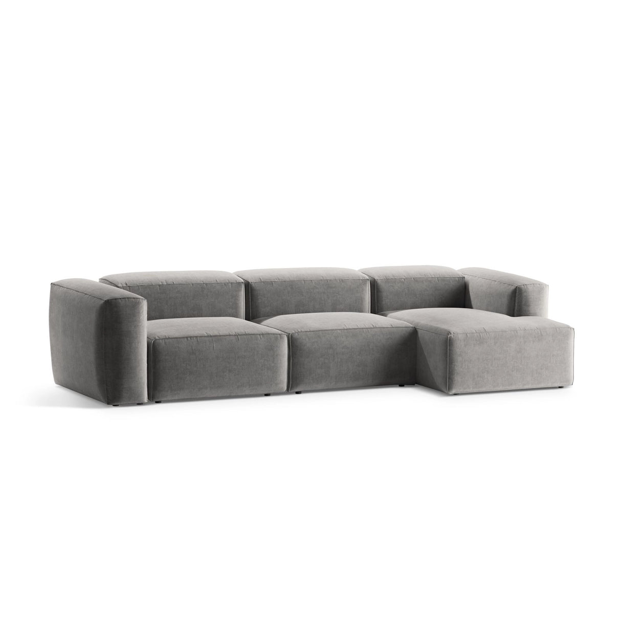 Bergamo 4-Sitzer Ecksofa, Rechte Seite, aus Strukturierter Stoff in Hellgrau (Liberty 18), 344x152x70 cm von Cosmopolitan Design – Bild 4