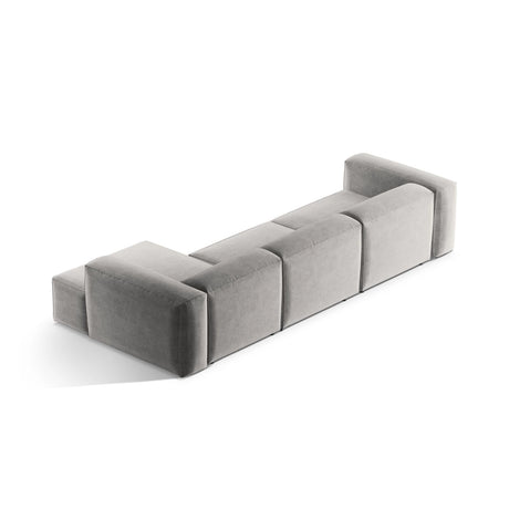 Bergamo 4-Sitzer Ecksofa, Rechte Seite, aus Strukturierter Stoff in Hellgrau (Liberty 18), 344x152x70 cm von Cosmopolitan Design – Bild 5