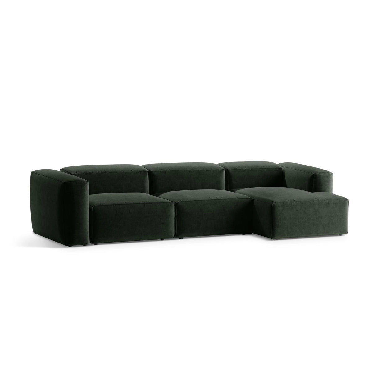 Bergamo 4-Sitzer Ecksofa, Rechte Seite, aus Strukturierter Stoff in Moosgrün (Liberty 12), 344x152x70 cm von Cosmopolitan Design – Bild 4