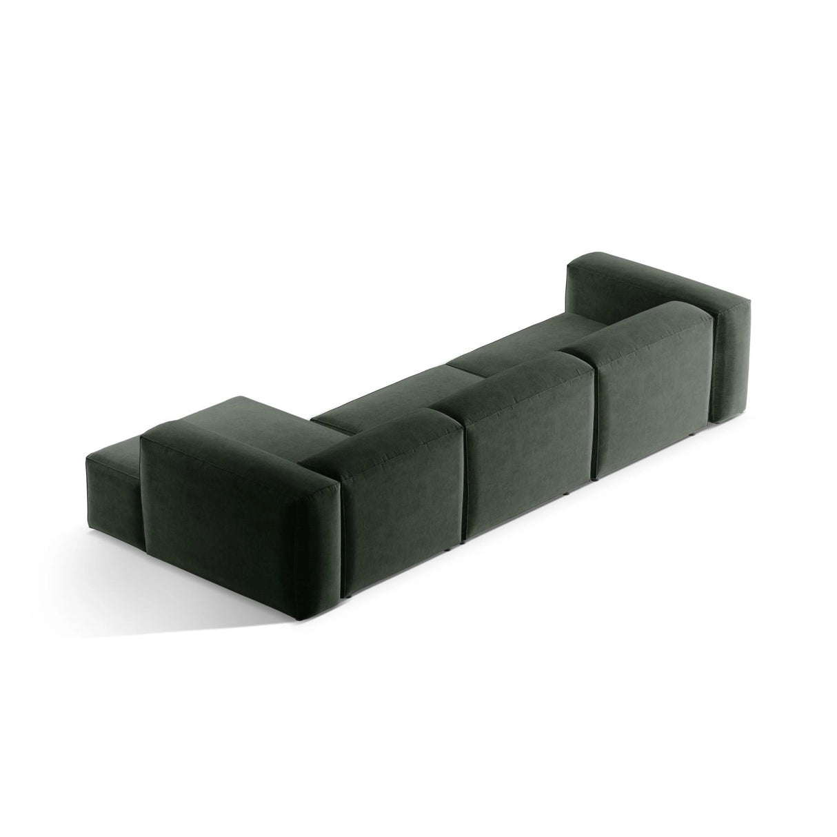 Bergamo 4-Sitzer Ecksofa, Rechte Seite, aus Strukturierter Stoff in Moosgrün (Liberty 12), 344x152x70 cm von Cosmopolitan Design – Bild 5
