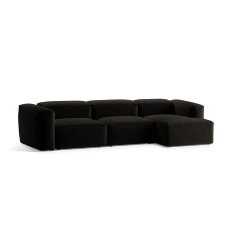 Bergamo 4-Sitzer Ecksofa, Rechte Seite, aus Strukturierter Stoff in Schwarz (Liberty 22), 344x152x70 cm von Cosmopolitan Design – Bild 4